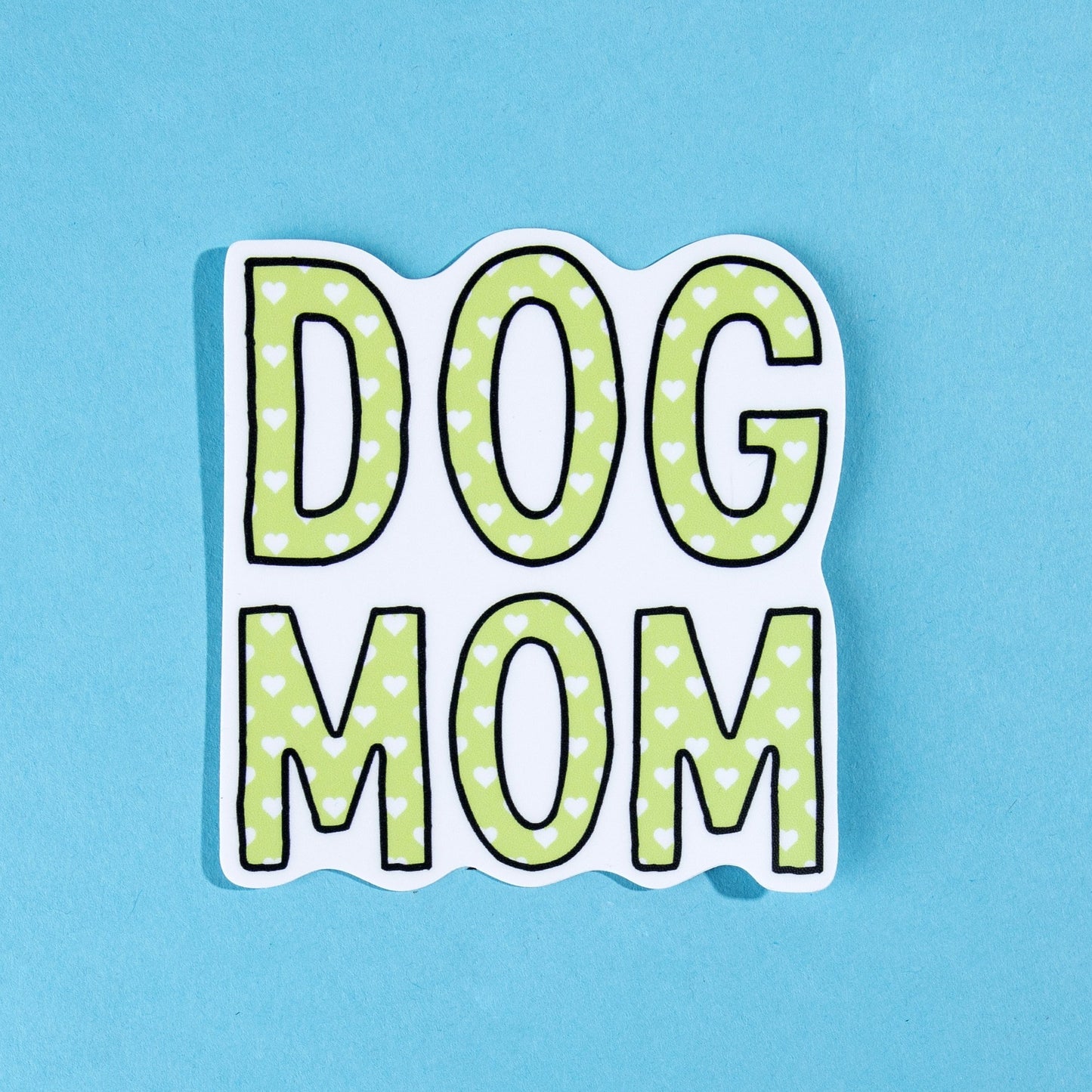 Heart Filled Dog Mom Die Cut Sticker