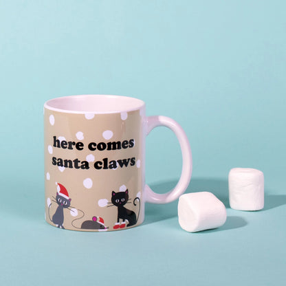 Here Comes Santa Claws Mug - The Dapper Paw