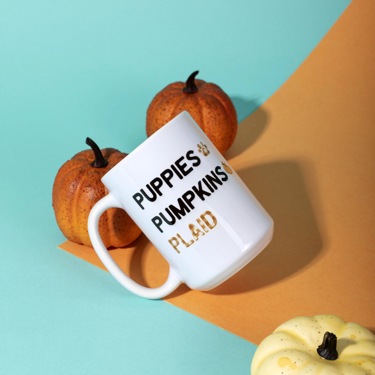 Puppies Pumpkins & Plaid Mug - The Dapper Paw