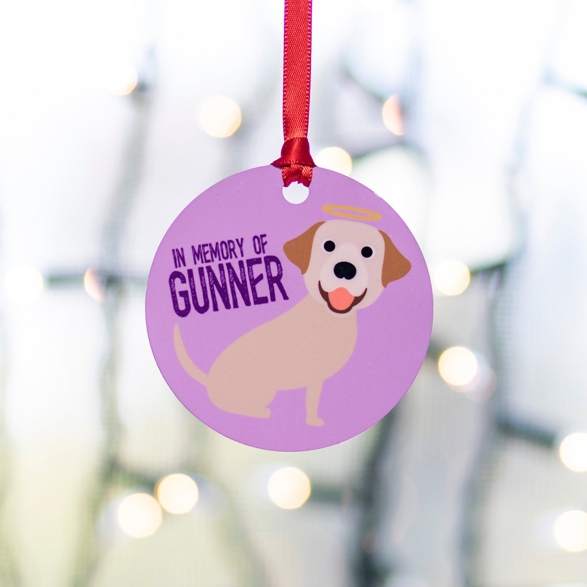 In Memory Of - Single Pet Cartoon Ornament - The Dapper Paw