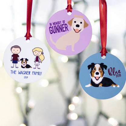 Multiple Pet Cartoon Ornament - The Dapper Paw