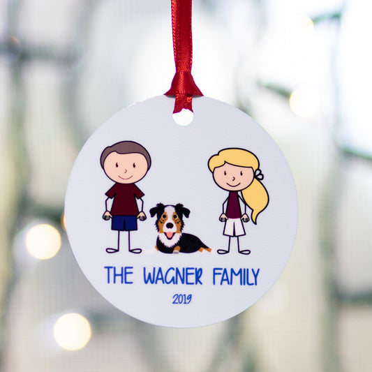 Pup and Me Cartoon Ornament - The Dapper Paw