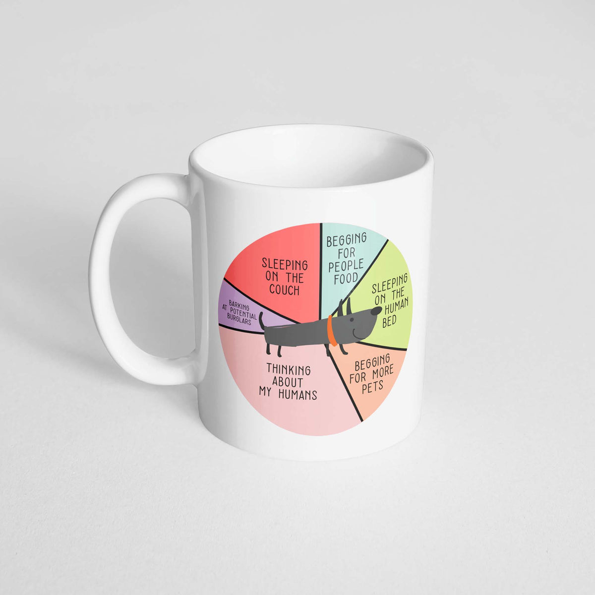 Dog's Life Pie Chart Mug
