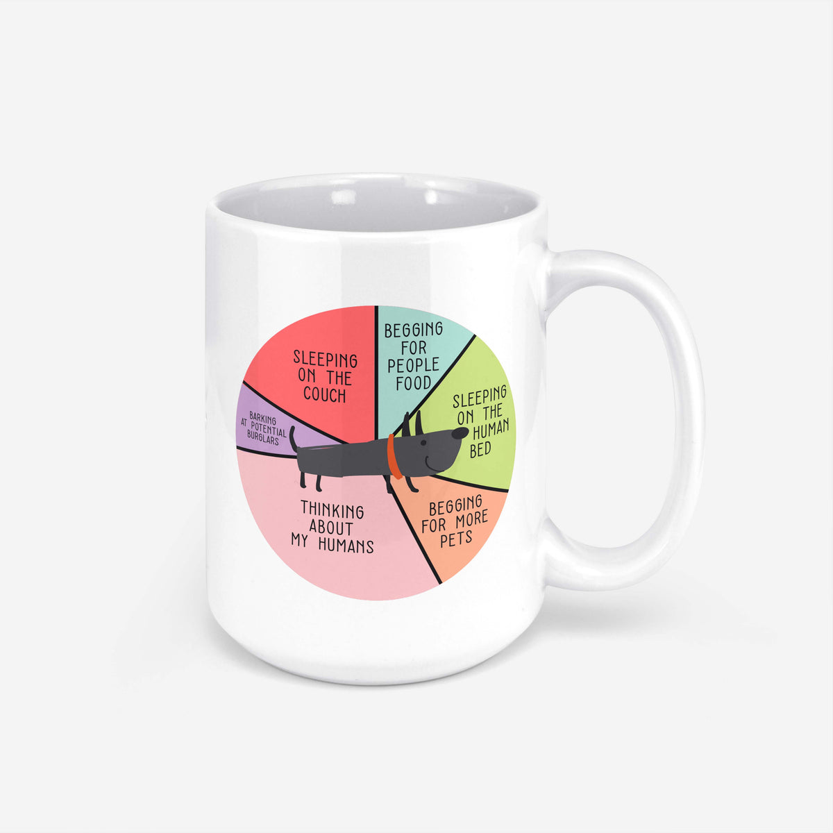 Dog's Life Pie Chart Mug