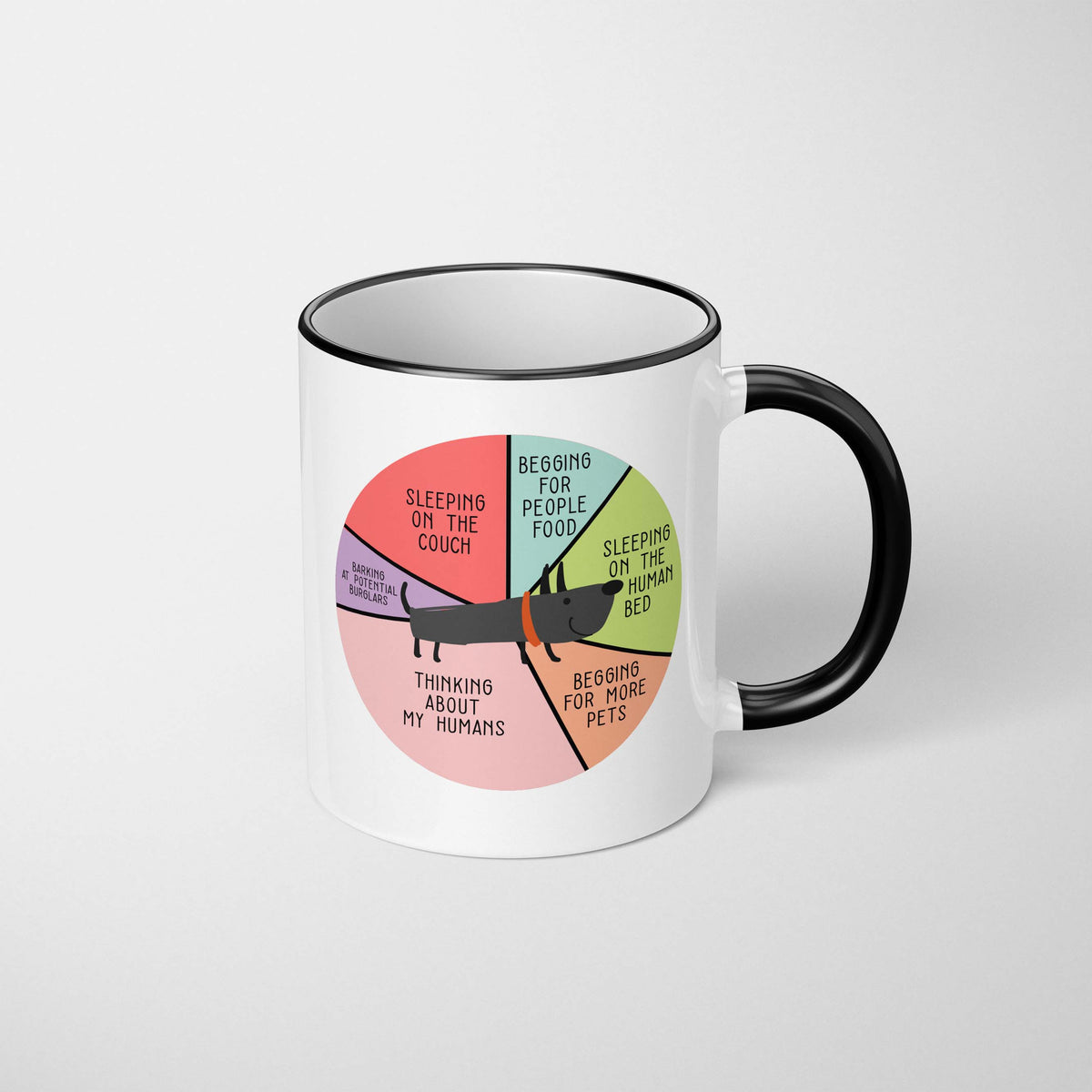 Dog's Life Pie Chart Mug