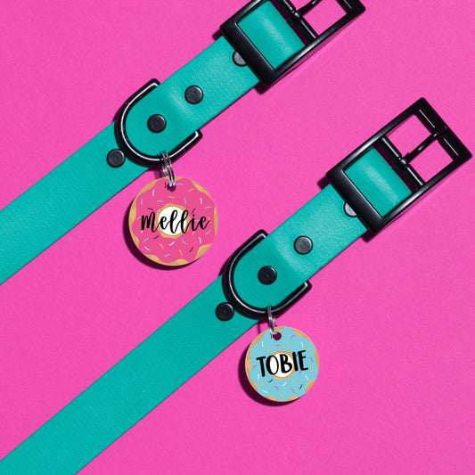Pink Donut Pet ID Tag - The Dapper Paw