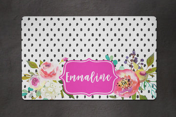 Dotted Floral Placemat - The Dapper Paw