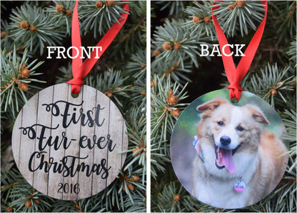 First Furever Christmas Photo Ornament - The Dapper Paw