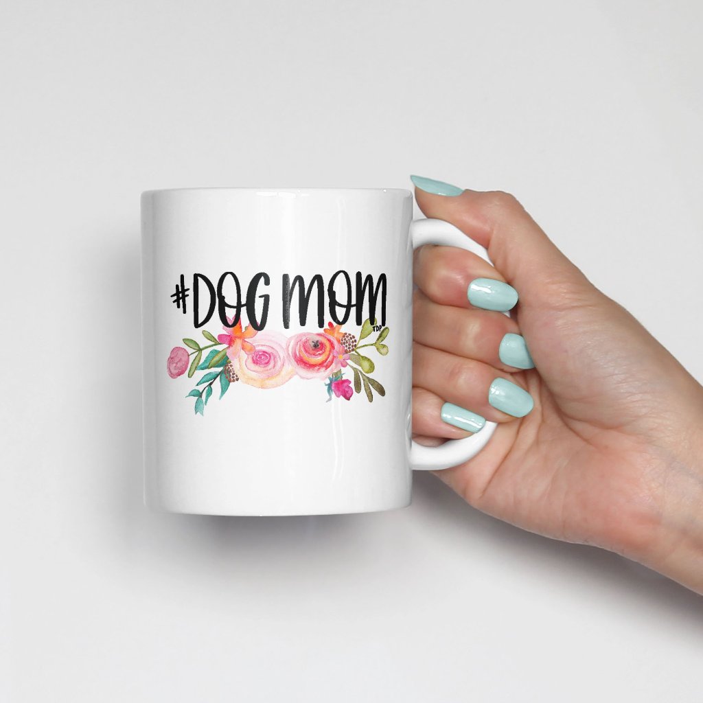 Floral #DogMom Coffee Mug - The Dapper Paw