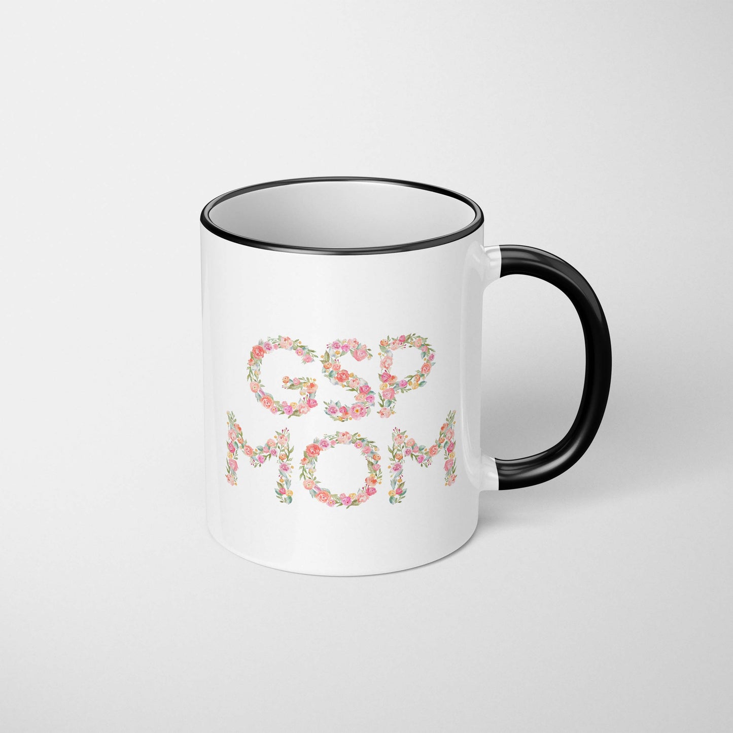 German Shorthaired Pointer (GSP) Mom Floral Mug