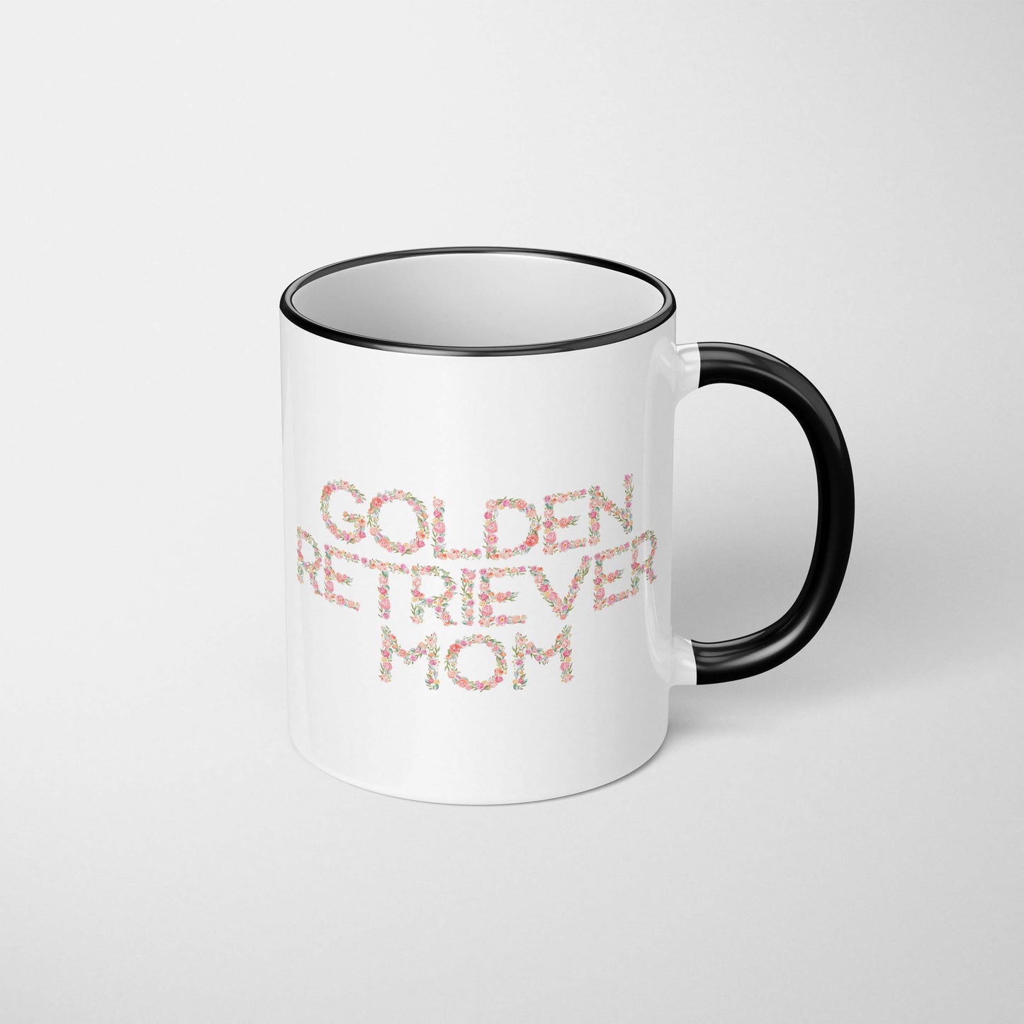 Golden Retriever Mom Floral Mug