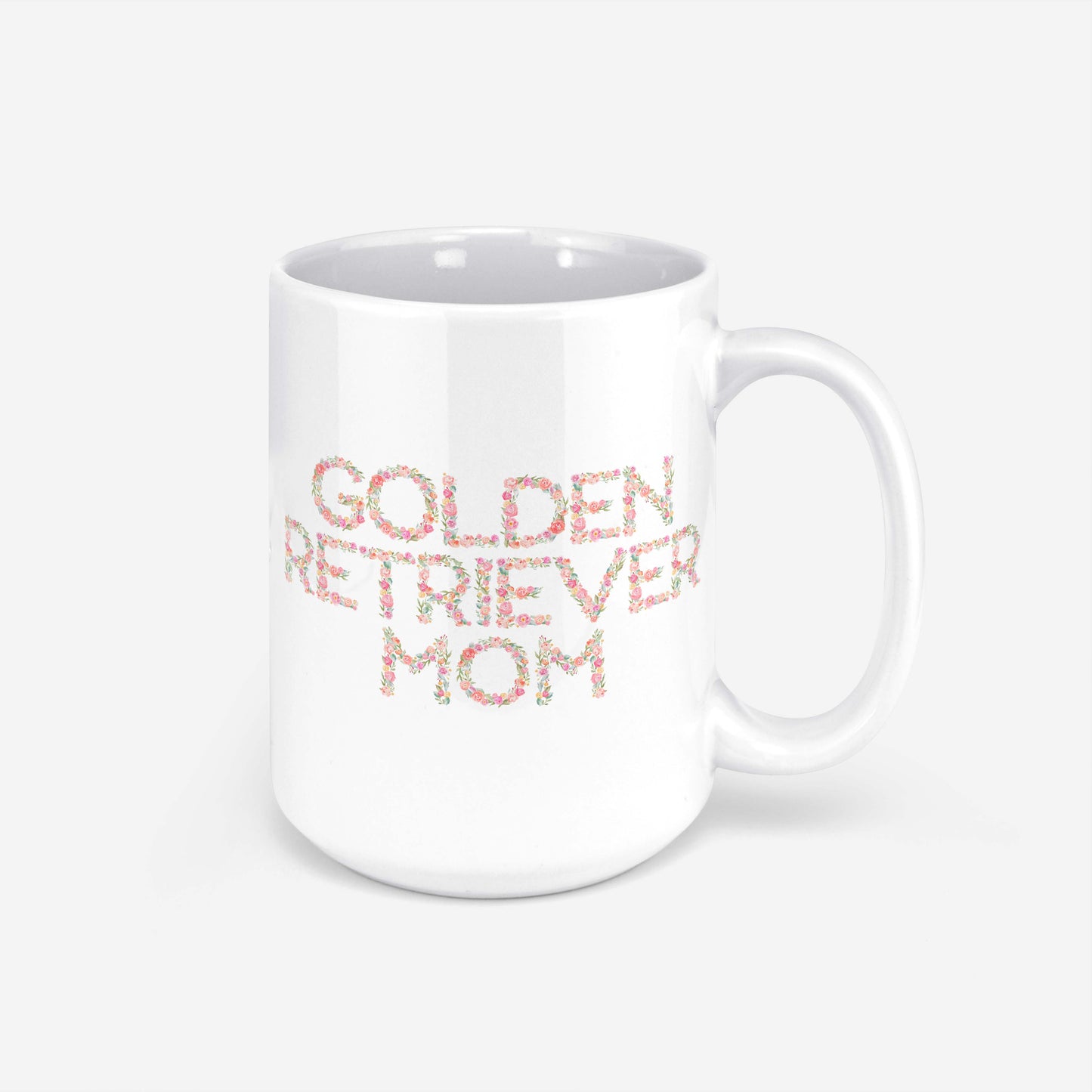 Golden Retriever Mom Floral Mug