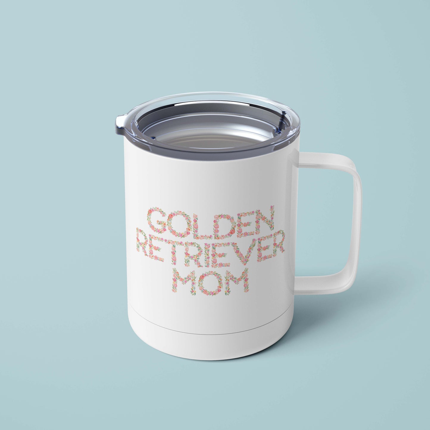 Golden Retriever Mom Floral Mug