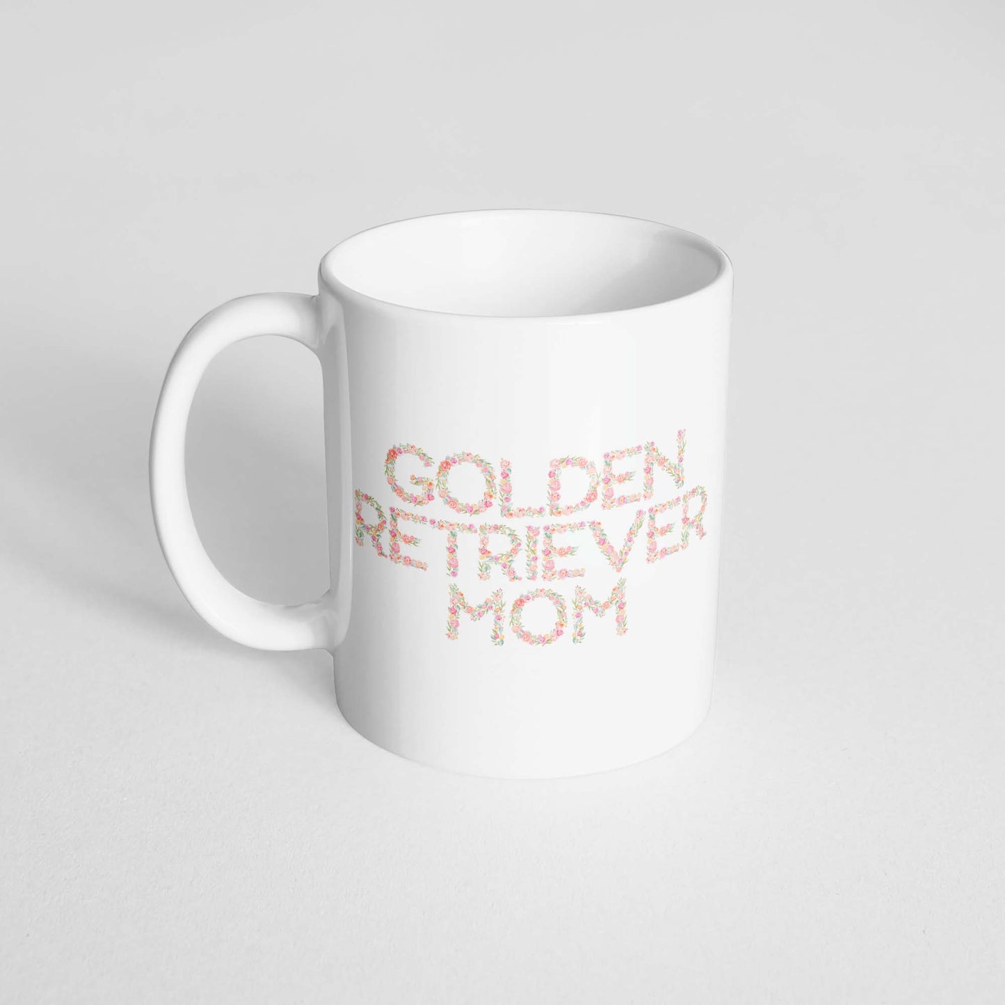 Golden Retriever Mom Floral Mug