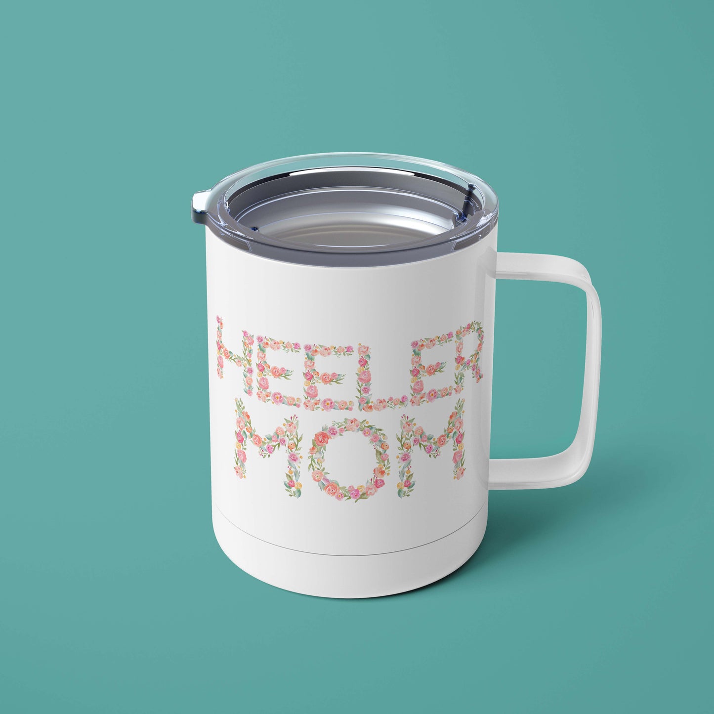 Heeler Mom Floral Mug