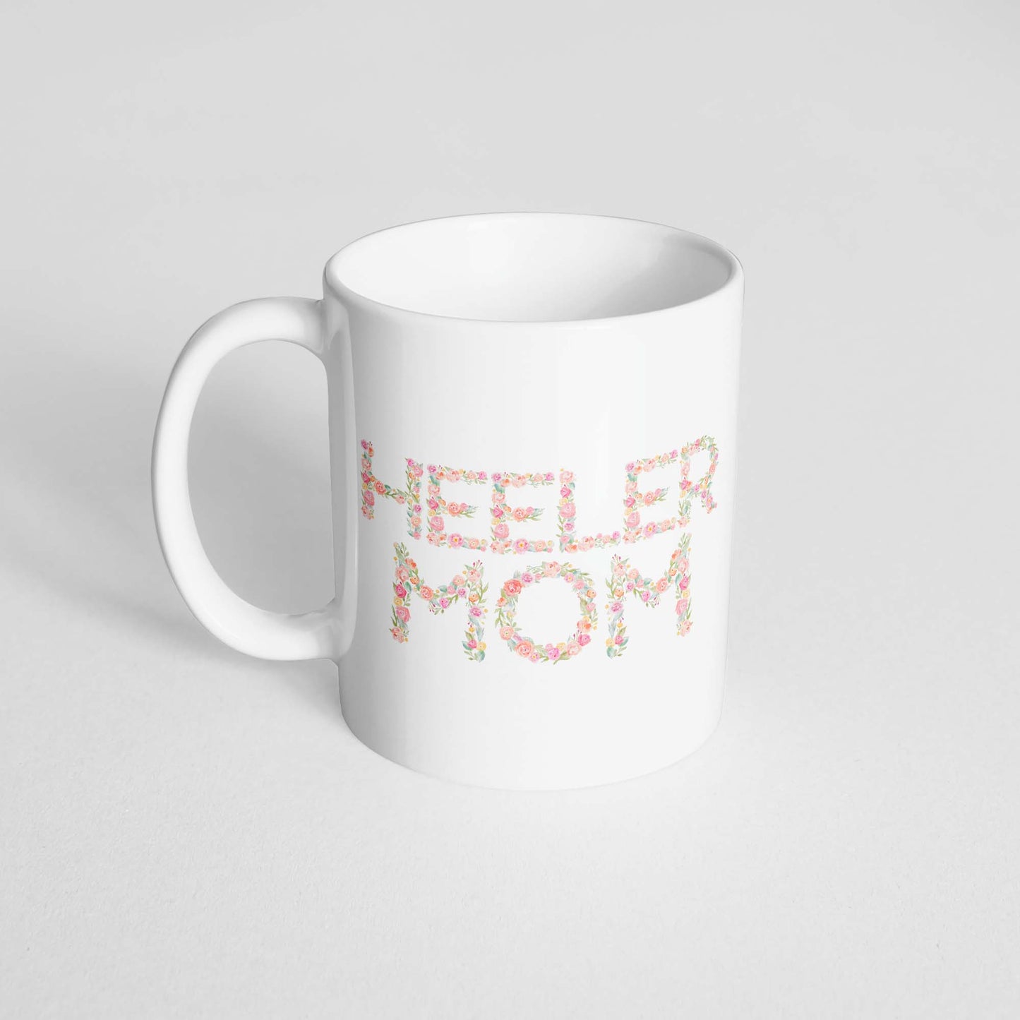 Heeler Mom Floral Mug