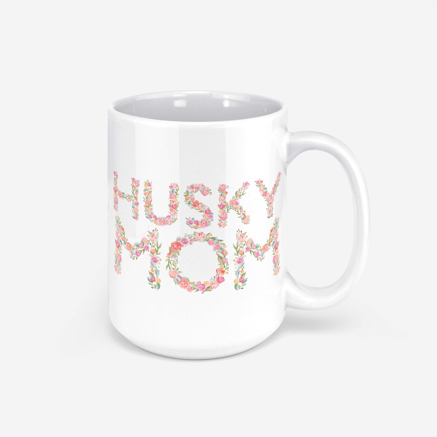 Husky Mom Floral Mug