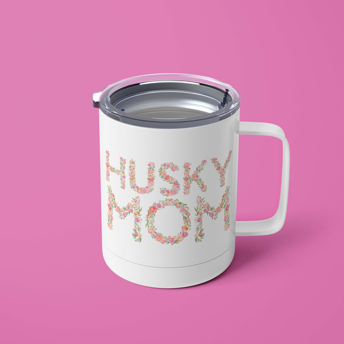 Husky Mom Floral Mug