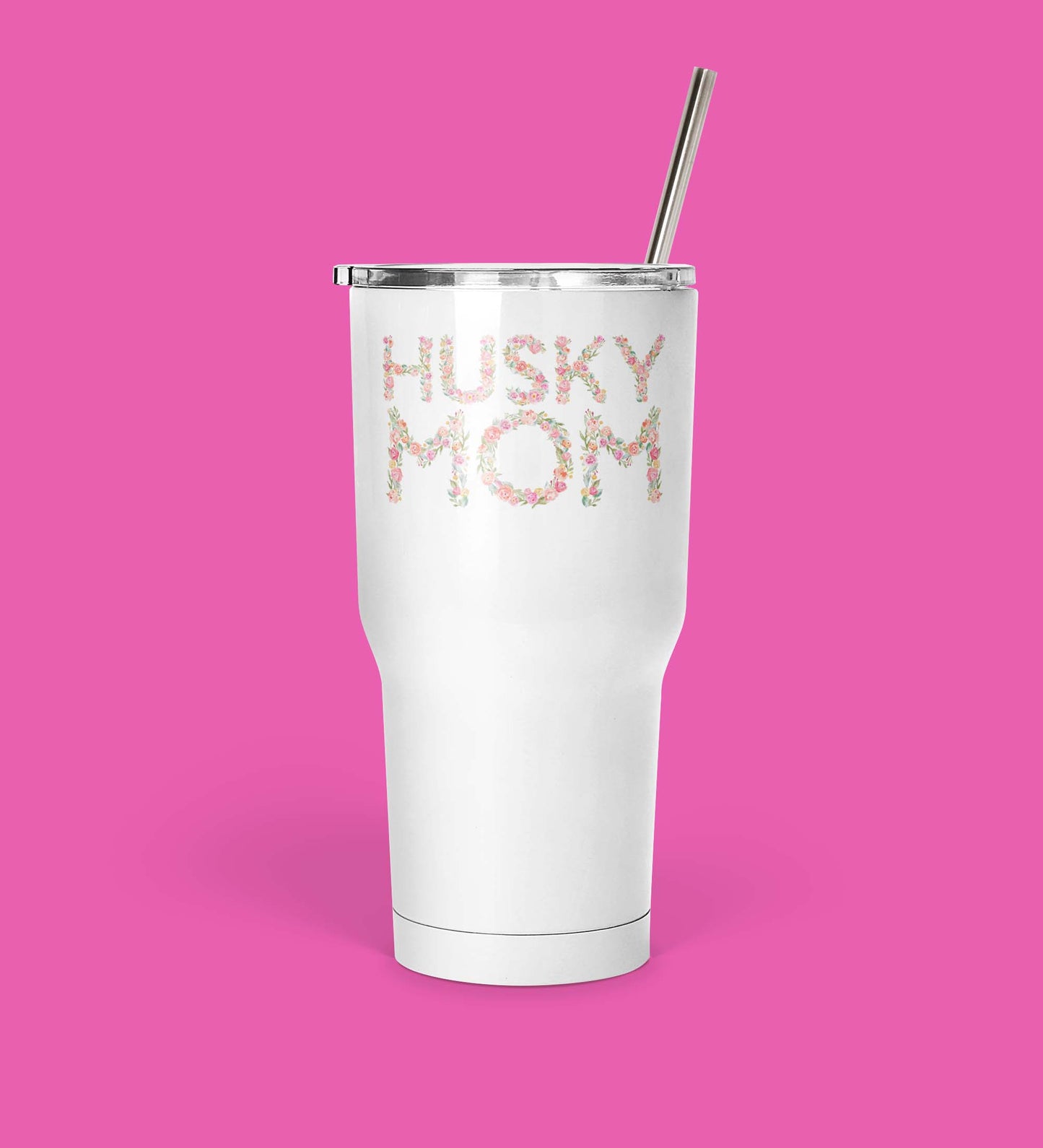 Husky Mom Floral Mug