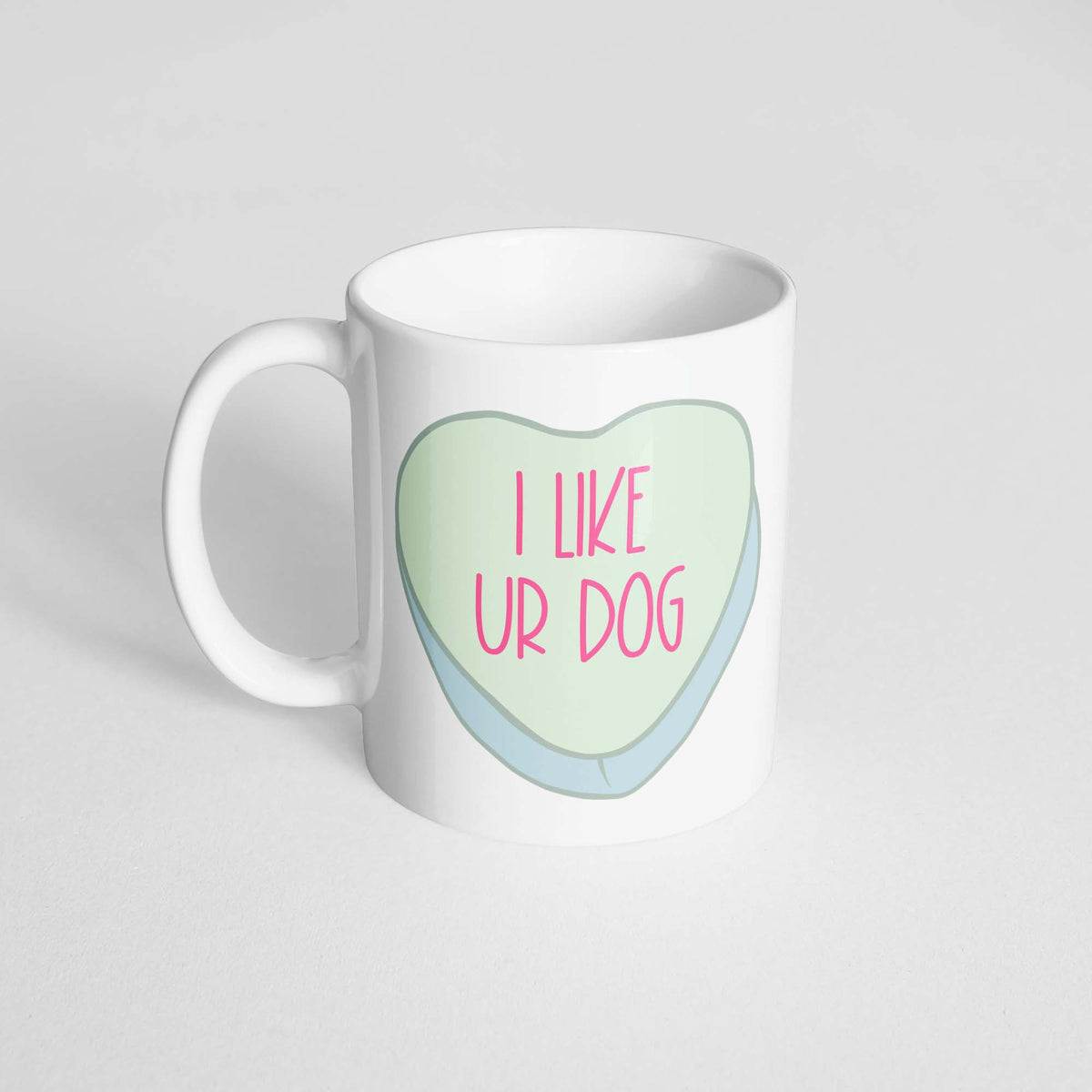 I Like Ur Dog Heart Mug