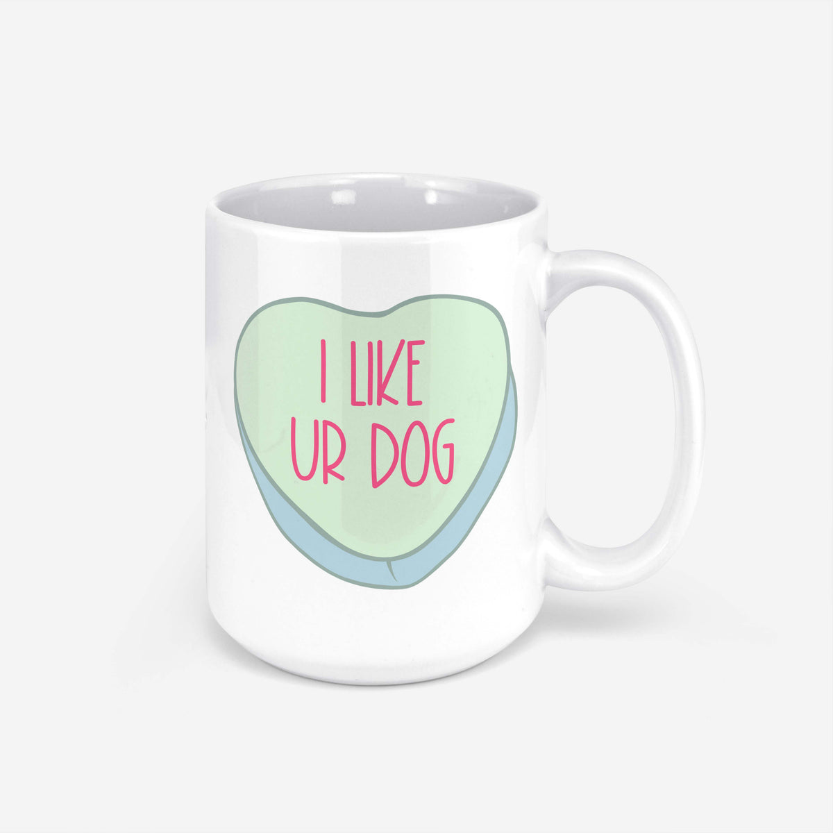 I Like Ur Dog Heart Mug