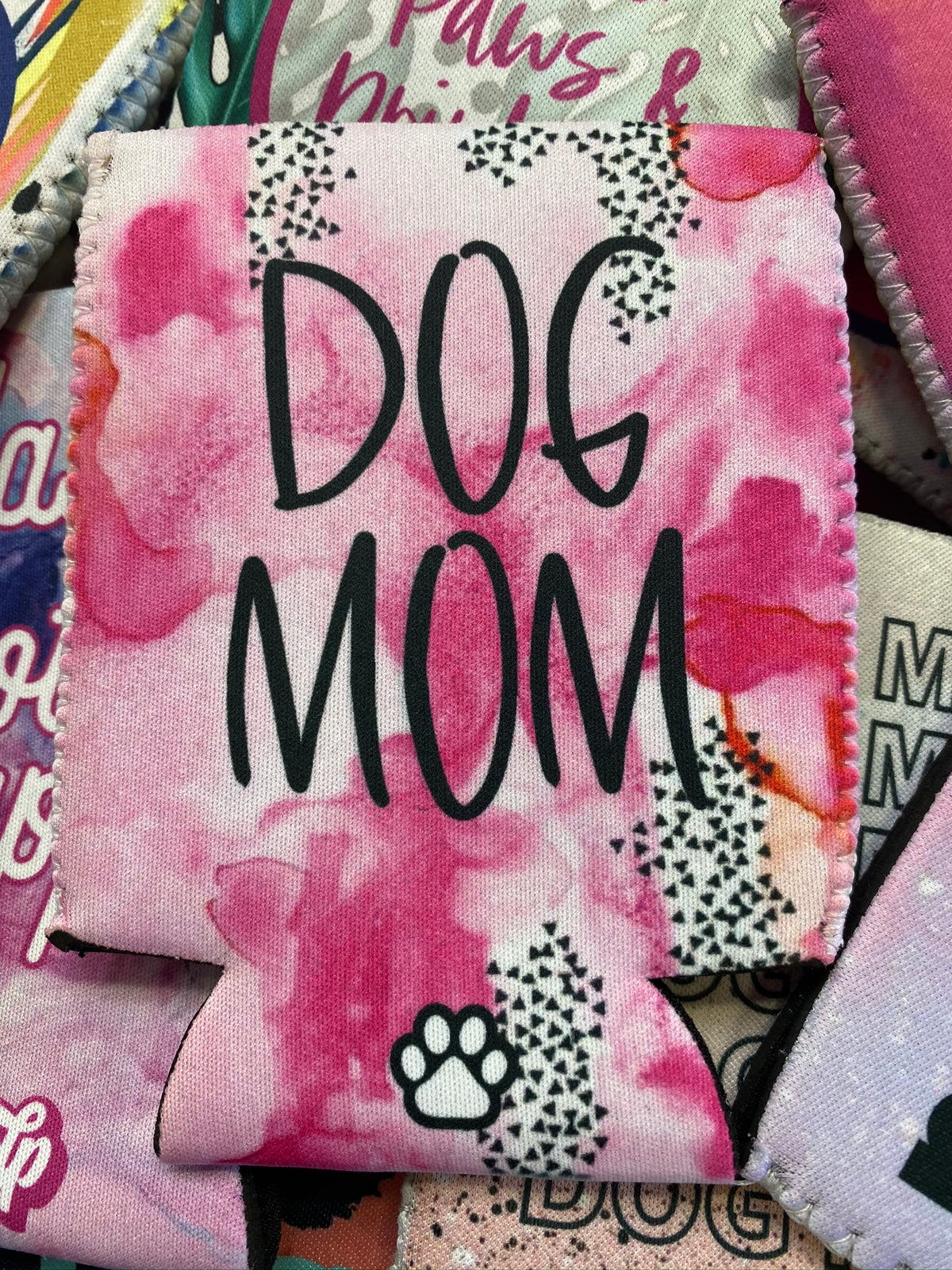 Dog Mom (Pink) Can Cooler - The Dapper Paw