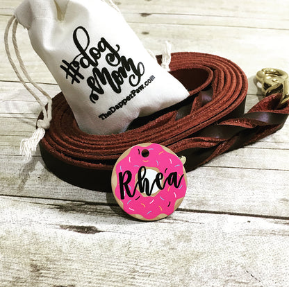 Pink Donut Pet ID Tag - The Dapper Paw