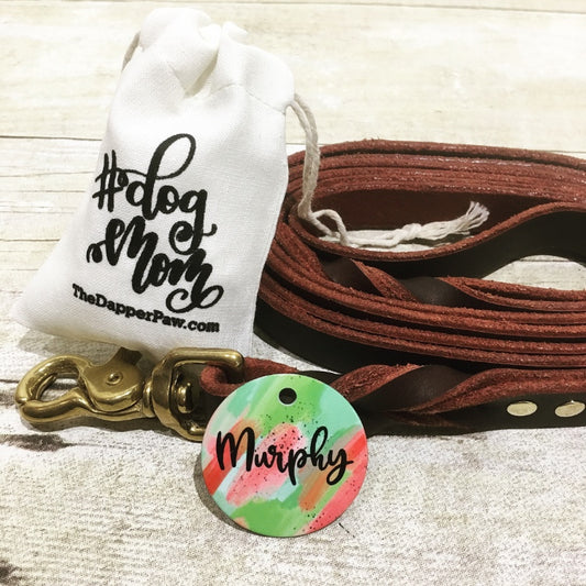 Watermelon Watercolor Pet ID Tag - The Dapper Paw