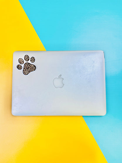 Leopard Paw Print Die Cut Sticker