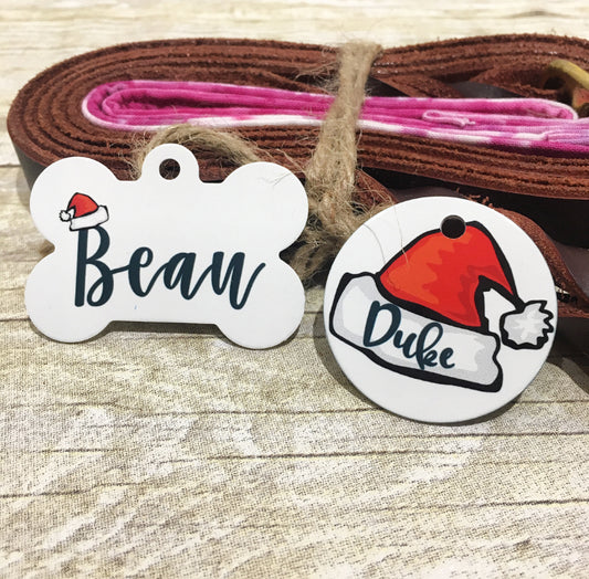 Santa Hat Pet ID Tag - The Dapper Paw