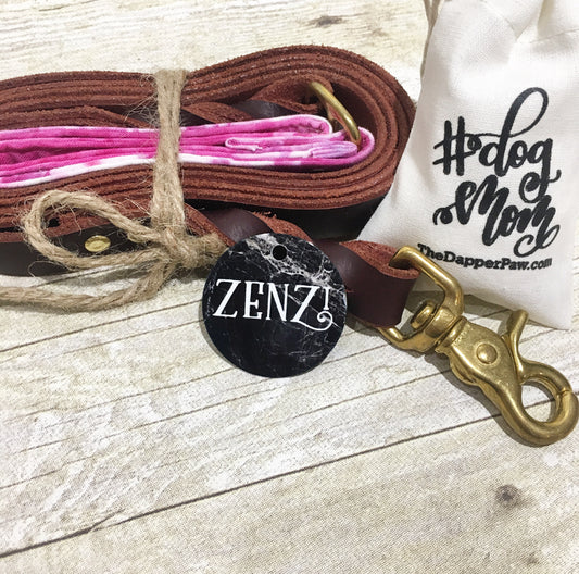 Black Marble Pet ID Tag - The Dapper Paw