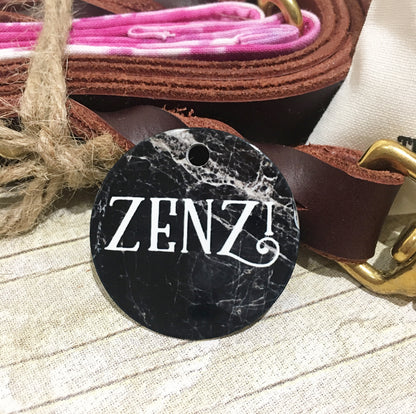 Black Marble Pet ID Tag - The Dapper Paw