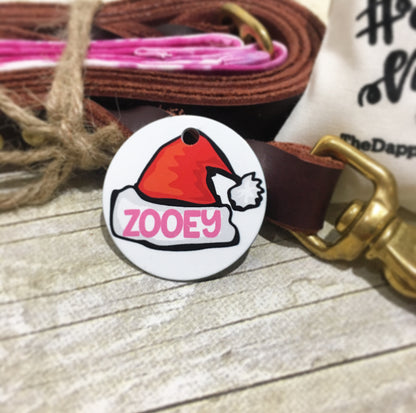 Santa Hat Pet ID Tag - The Dapper Paw
