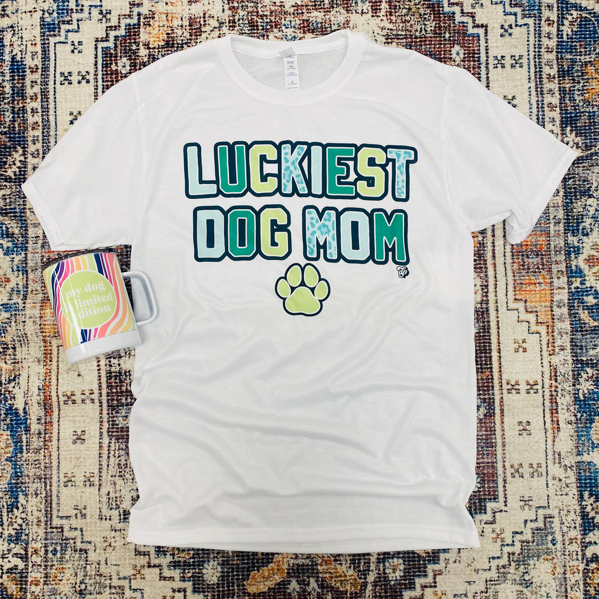 Luckiest Dog Mom Tee | DP1078