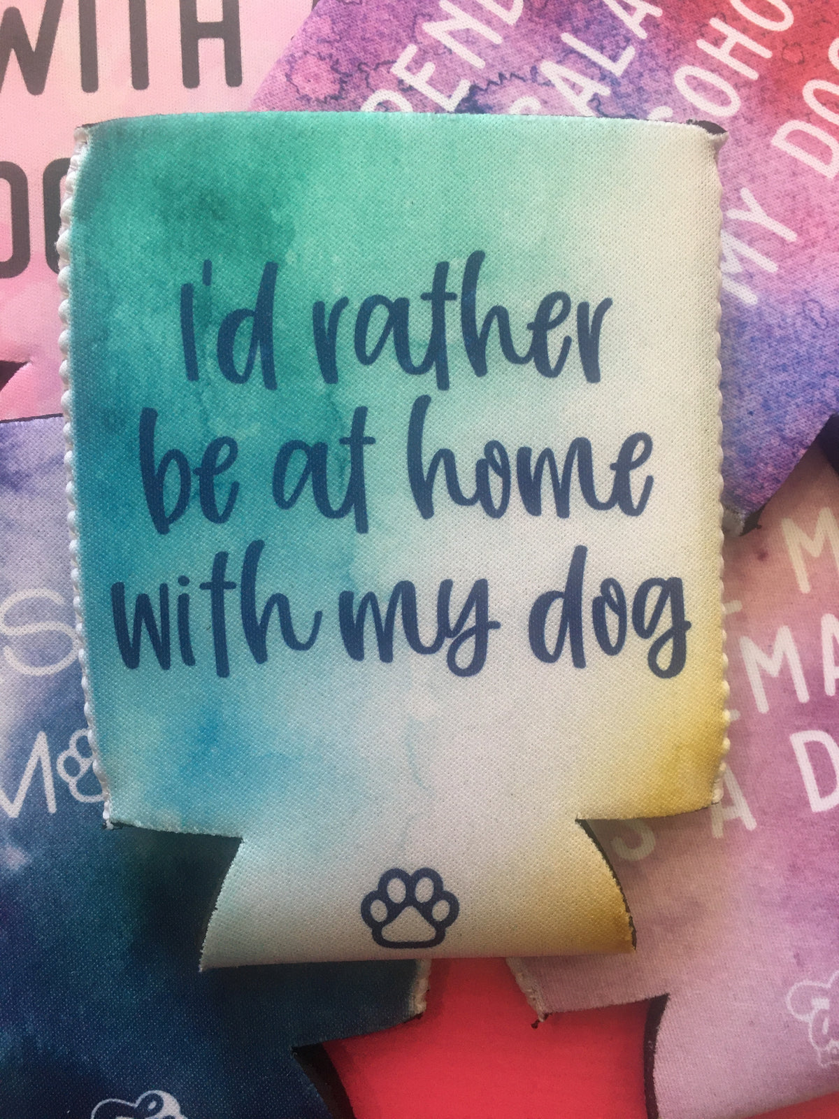 I'd Rather Be At Home with My Dog Can Cooler - The Dapper Paw