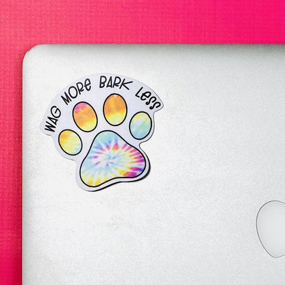 Wag More Bark Less Die Cut Sticker