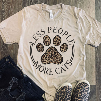 Less People More CATS Tee (SUB1007) - The Dapper Paw