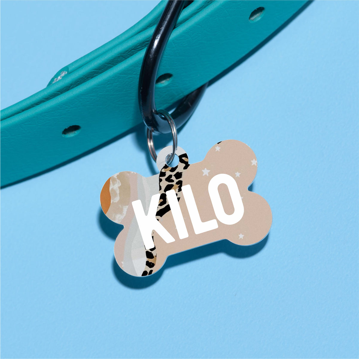 Leopard Geode Pet ID Tag - The Dapper Paw