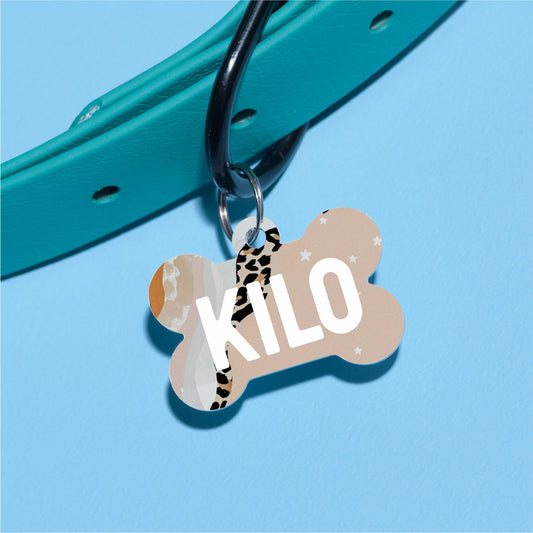 Leopard Geode Pet ID Tag - The Dapper Paw