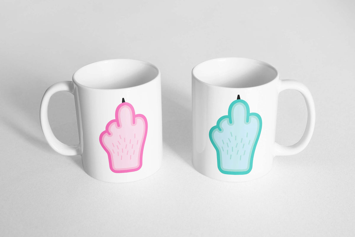 Middle Finger (Teal) Mug