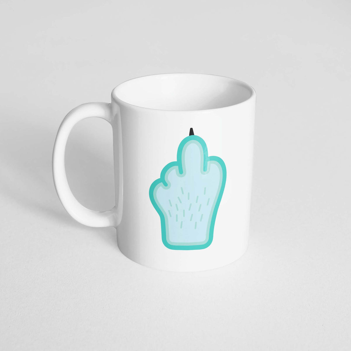 Middle Finger (Teal) Mug