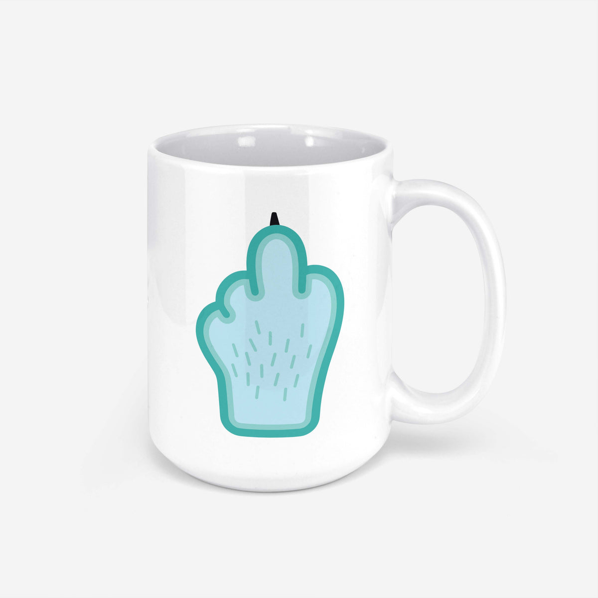Middle Finger (Teal) Mug