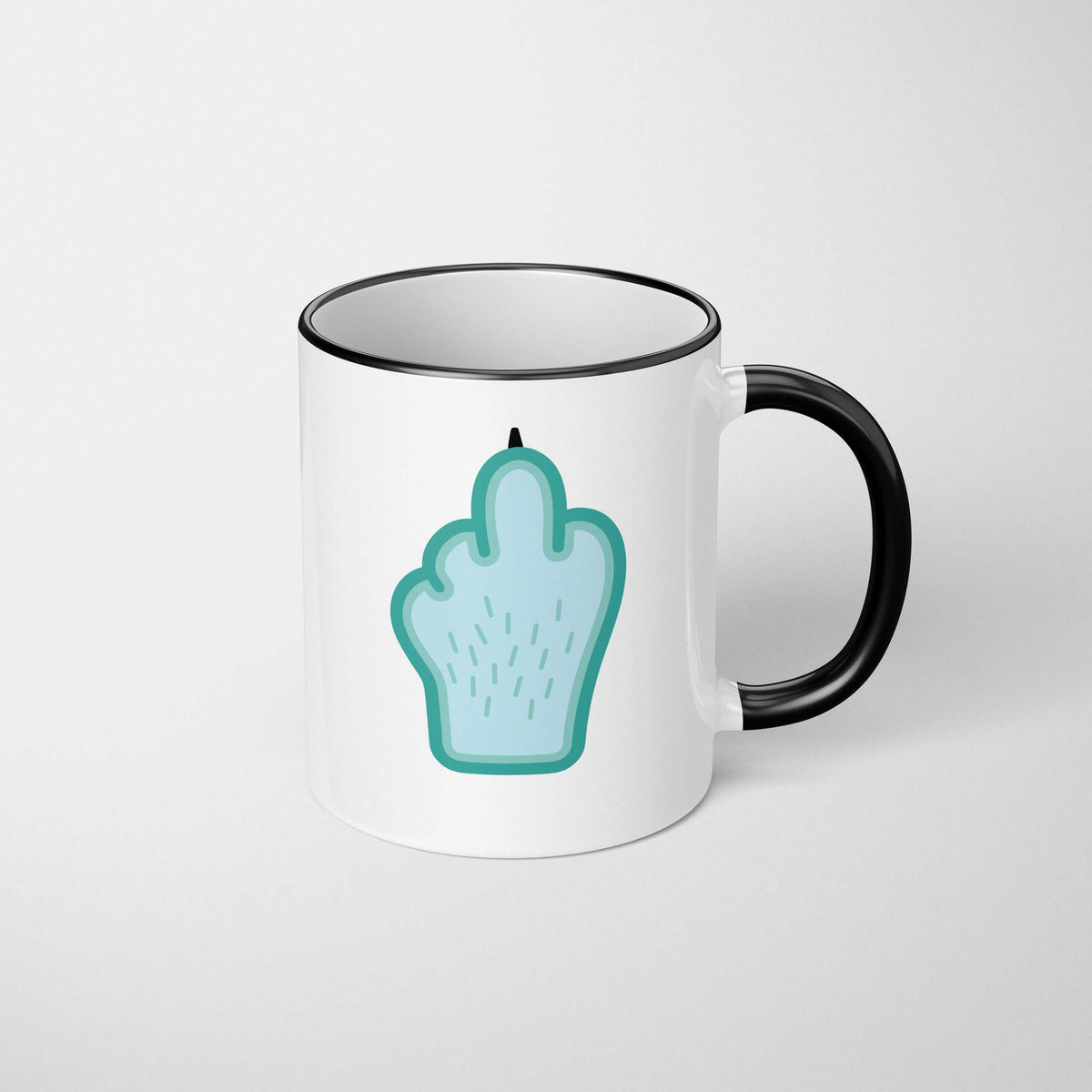 Middle Finger (Teal) Mug