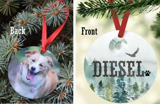 Mountain View Photo Ornament - The Dapper Paw