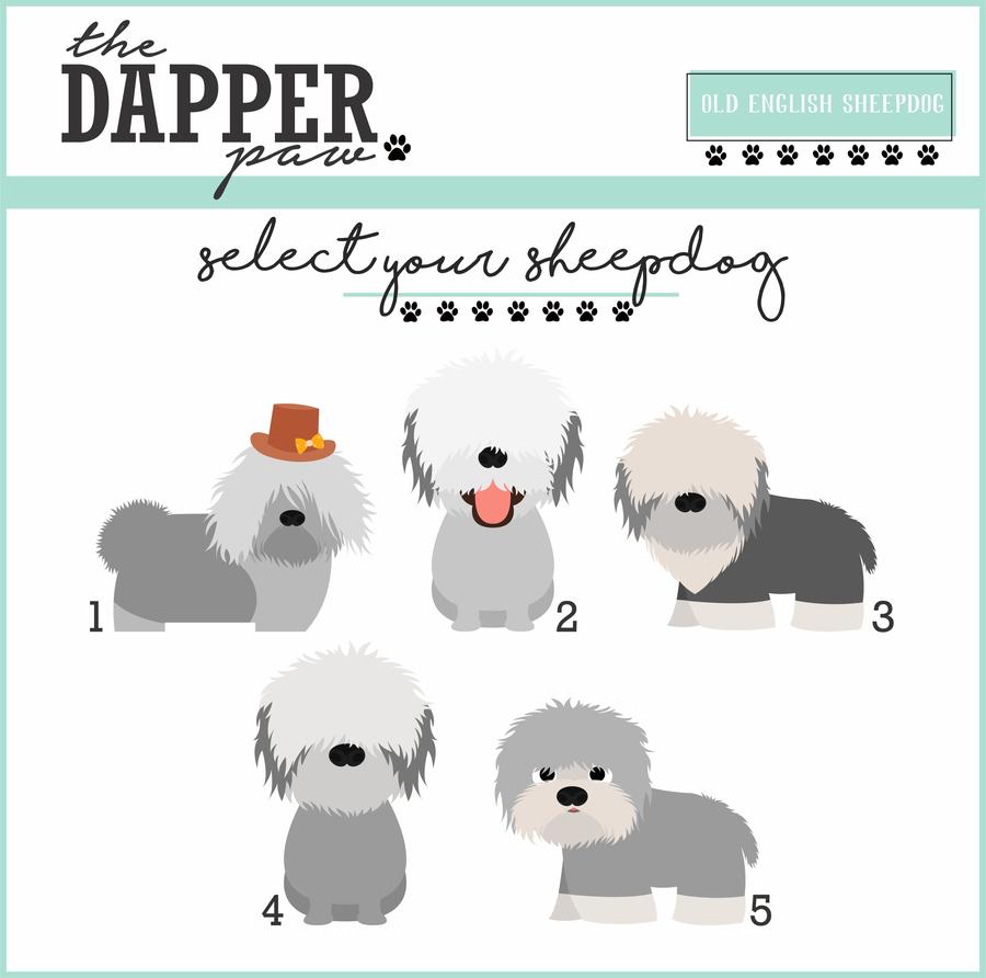 Old English Sheepdog Mouse Pad - The Dapper Paw