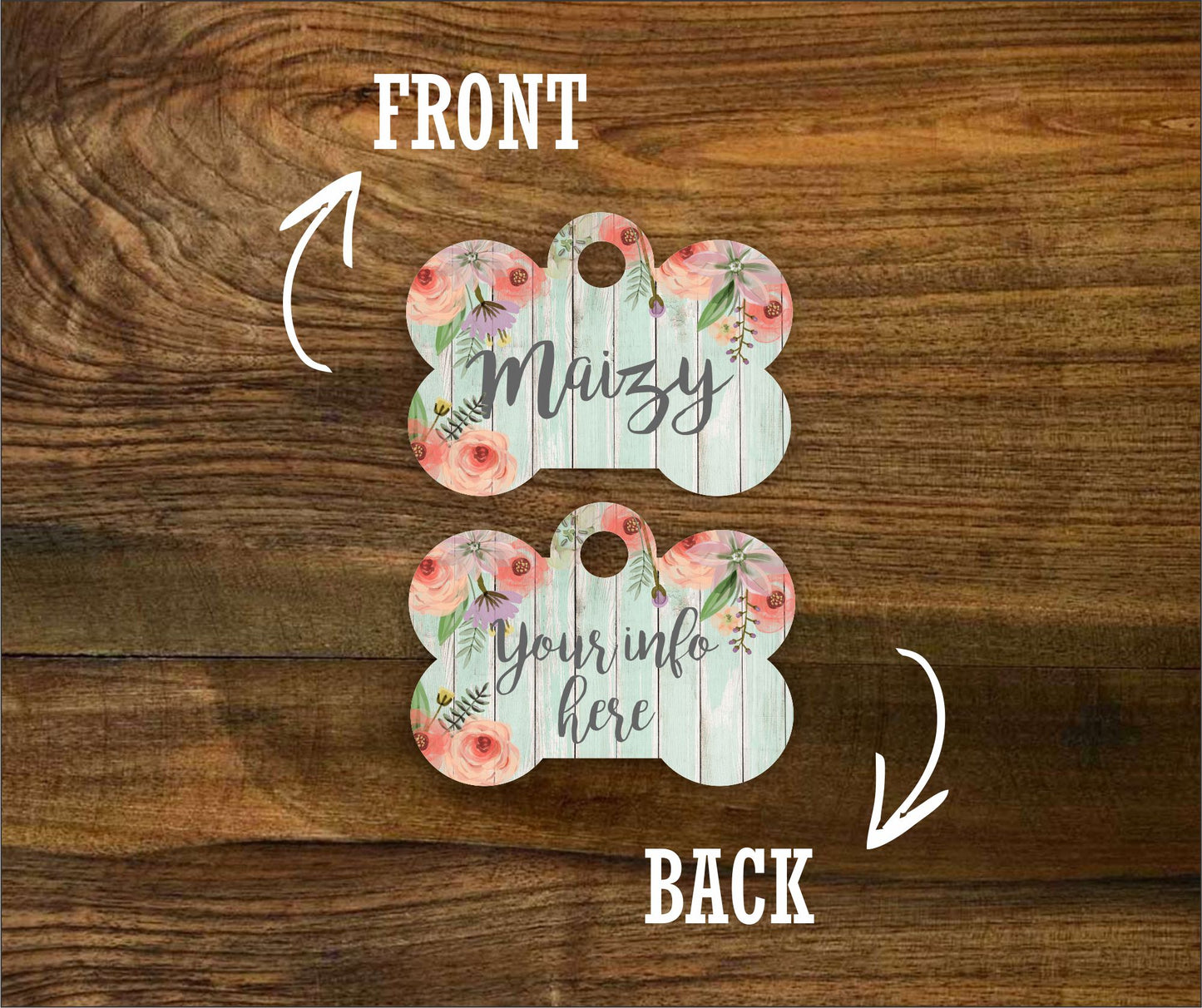 Vintage Floral Pet ID Tag - The Dapper Paw