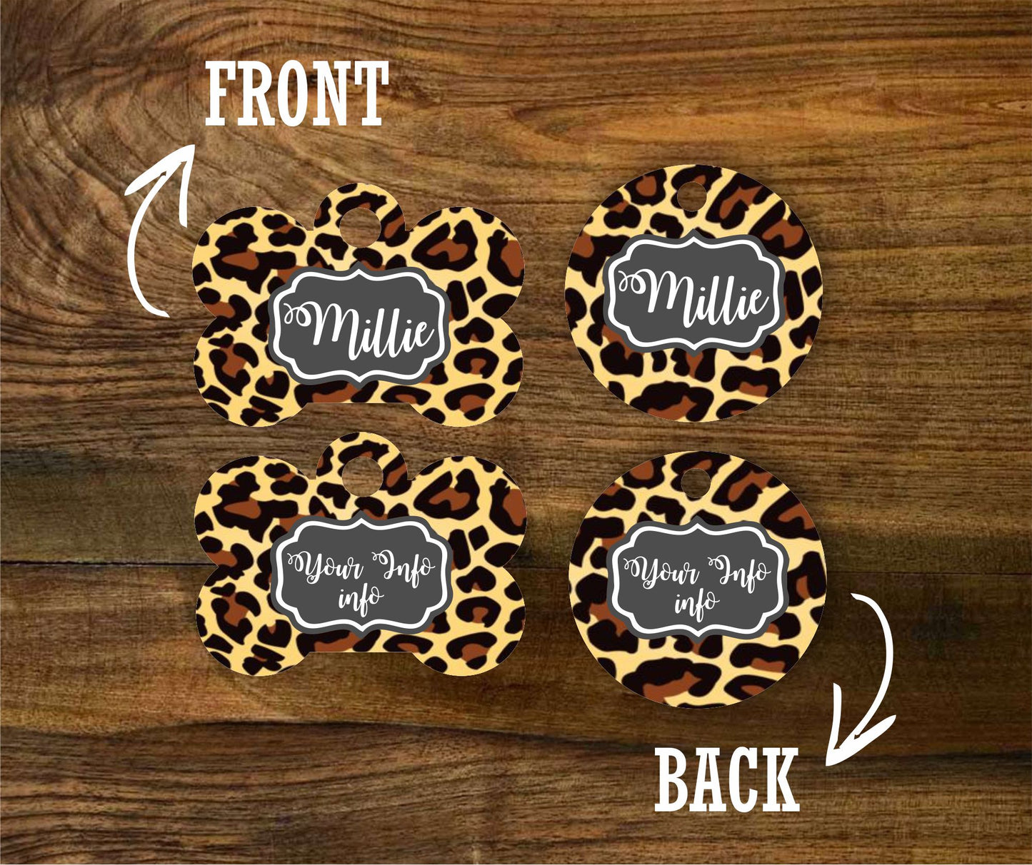Cheetah Pet ID Tag - The Dapper Paw