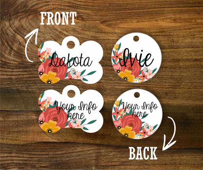 Summer Floral Pet ID Tag - The Dapper Paw