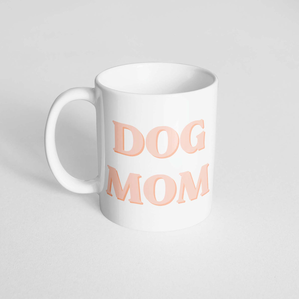 Peach Layered Dog Mom Mug
