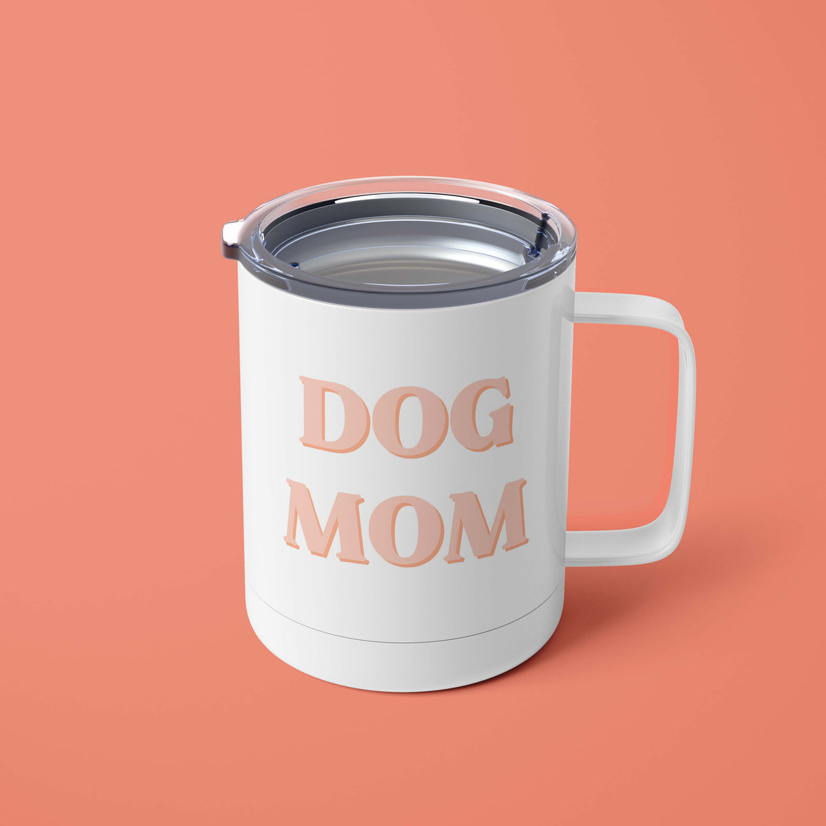 Peach Layered Dog Mom Mug
